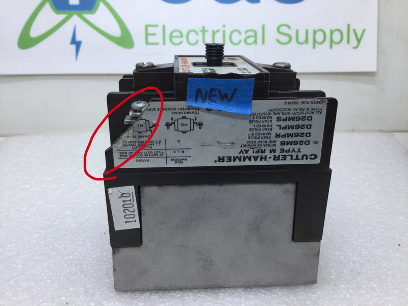 Eaton/Cutler-Hammer D26MB 10 Amp 600V Max Type-M Relay