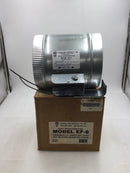 TJERNLUND Products EF-8 Duct Booster Fan 325 CFM 8" Duct Air Flow 120 VAC