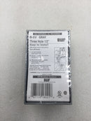BWF B-5V Three Hole 1/2" Threaded Outlets All-Weather Rated Device Single Gang Box Gray
