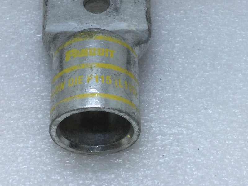Panduit LCDX750-12 Compression Lug 750DSTR/Flex 2-Hole, 1 1/8" ID Barrel 1/2" Bolt