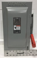 Siemens HF221N 30 Amp 2 Pole 3W 240V Fusible HD Safety Switch 15 1/2" x 9 1/4"