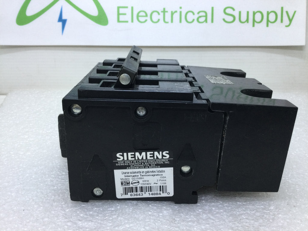 SIEMENS QJH23B150 150A 240V 3P 22K USED 783643193888 SIEMENS QJH23B150 150A 240V 3P 22K USED 783643193888