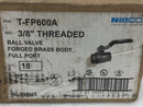 NIBCO T-FP-600A 3/8" brass ball valve - LOT of 18