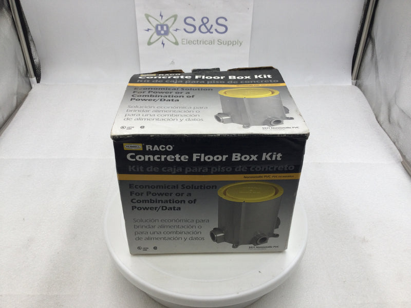 Hubbell Raco 5511 Round Concrete Floor Box Kit