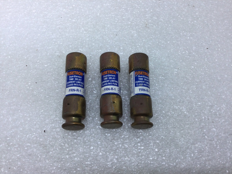 Bussmann/Fusetron FRN-R 1 250V 1 Amp Dual Element Time Delay Fuse Current Limiting Class RK5