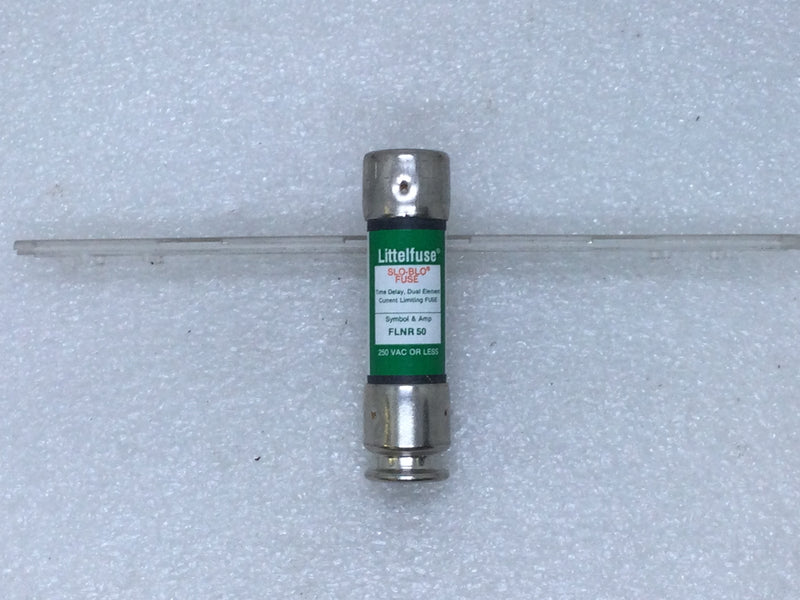 Littelfuse SLO-BLO Fuse FLNR 50 50 Amp 250V or Less Dual Element Current Limiting Time Delay Fuse Class RK5