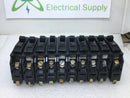 Lot of 10 - Square D QO130 30 Amp 1 Pole 120/240V Circuit Breaker - Black Face