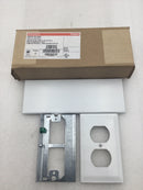 Legrand Wiremold 30TP-B-WH Tele-Power Pole Add on Cover w/ Duplex Faceplate