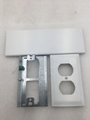 Legrand Wiremold 30TP-B-WH Tele-Power Pole Add on Cover w/ Duplex Faceplate