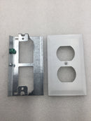 Legrand Wiremold 30TP-B-WH Tele-Power Pole Add on Cover w/ Duplex Faceplate