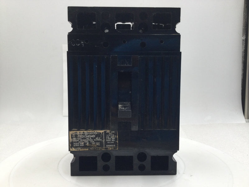 GE/General Electric TED134040 40 Amp 3 Pole 480V Circuit Breaker