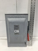 Siemens HF322NR 60 Amp 3 Pole 240V Nema Type 3R Fusible Safety Switch 12"X18"