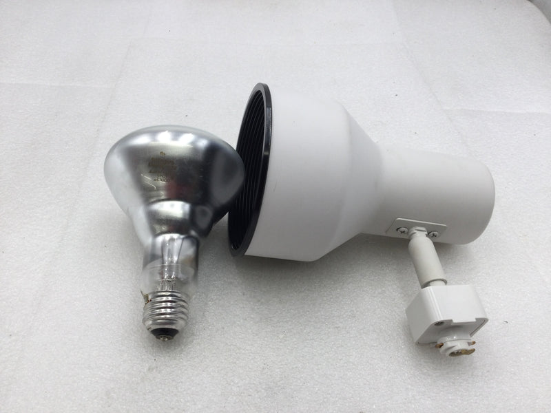 Hampton Bay Dimensions F12 555119 R30 or PAR30 Step Cylinder Track Light 120 VAC with 65 Watt Spot Style Bulb