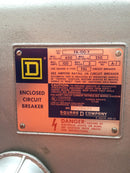 Square D FA-100-Y 100 Amp 3 Pole 600V FAL Circuit Breaker Enclosure