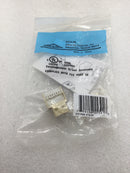 Allen Tel Products AT34-09 Cat 3 4-Conductor Versatap Jack Module Ivory 6-Position