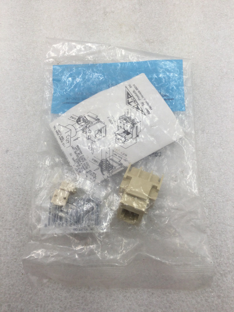 Allen Tel Products AT34-09 Cat 3 4-Conductor Versatap Jack Module Ivory 6-Position