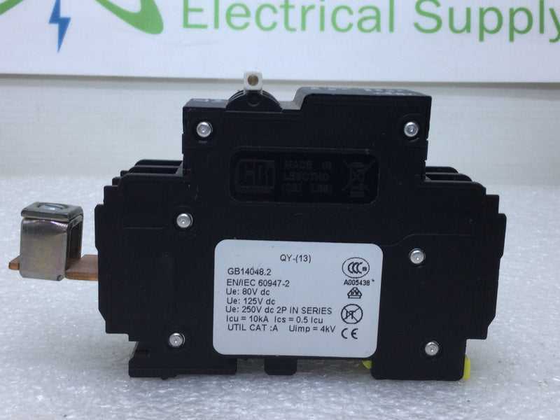 CBI GB14048.2 2 Pole Bridged 100A 80VDC Din Rail Mount Circuit Breaker Used For Communication Equipment