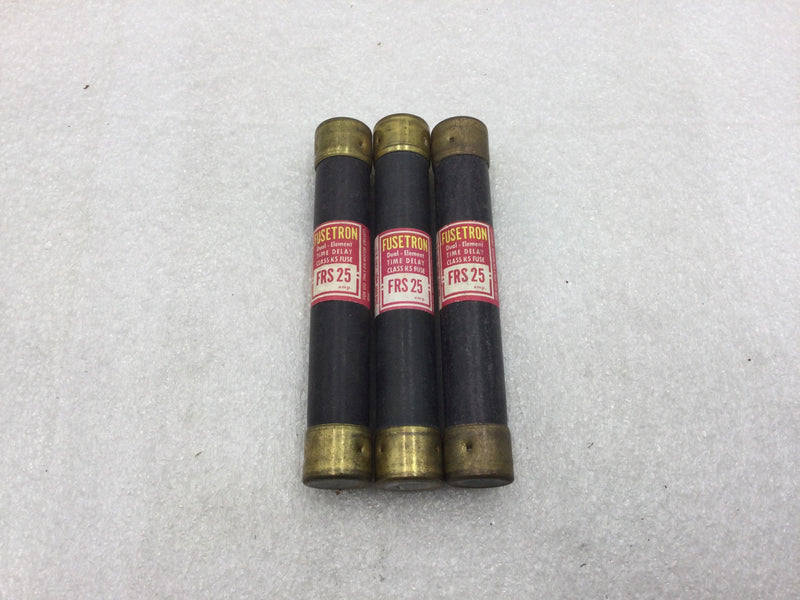 Fustron/Bussmann FRS-25 25 Amp 600V Dual Element Class K5 Fuse