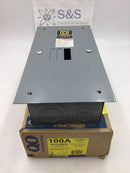 Square D QO2100BNF 100 Amp 2 Pole 120/240 VAC Type QO Nema1 Circuit Breaker Enclosure