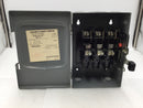 Square D DU322 60 Amp 240V 3 Phase Non-Fused Type Nema 1 Safety Switch