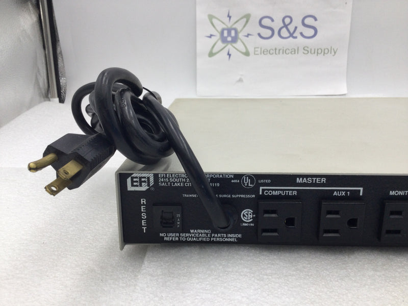 EFI EDP 2000 Surge Protected Power Control Center 120 VAC with 2 Surge Protected Outlets and 4 Standard Outlets