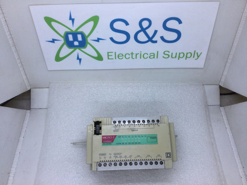 Square D Micro-1 Expansion, EX30, Ser 1, 120/240VAC Power, 24VDC Output, 17 Terminal Input, 19 Terminal Output Class 8003