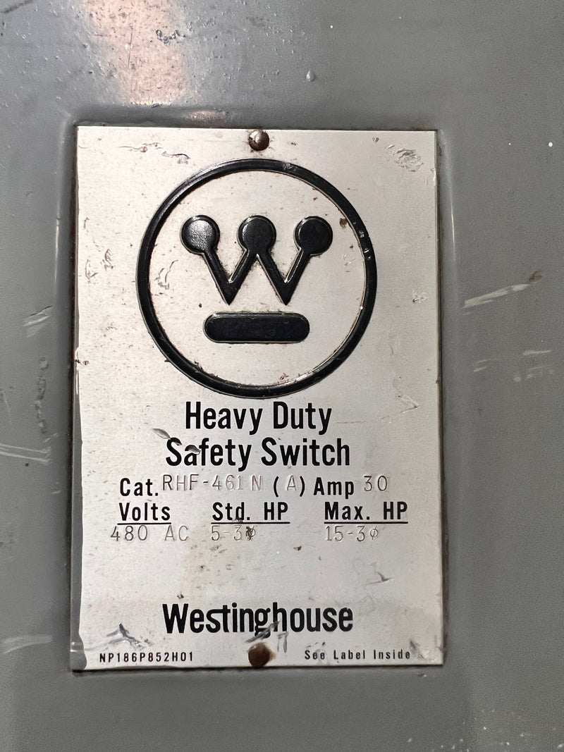 Westinghouse RHF-461N Heavy Duty Safety Switch 30 Amp 600volt RHF461N