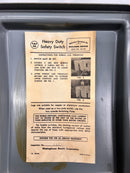 Westinghouse HF362, 60A, 600VAC, Fused, 3 Phase, Type Nema1 Safety Switch