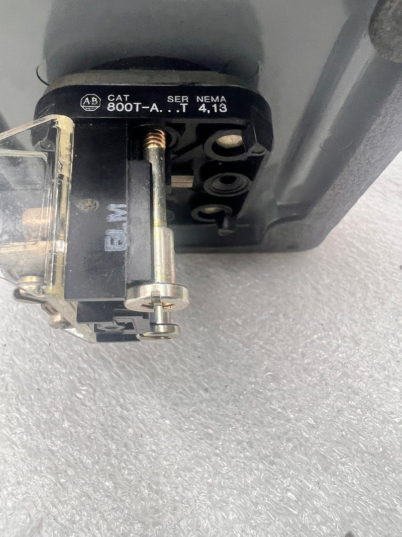 Allen-Bradley 800T-A...T Black Push Button 600V NEMA 4,13 Series T with 800T-ITZ Cover