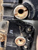 Hoffman E-D3PBX 3 Hole Push Button Enclosure with A-B 800T-A Black Push Button and A-B 800T-PA16 and 800T-PB16  Indicator Lights