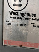 Westinghouse HF463N 100 Amp 600 Volt 3 Pole Fusible Safety Switch