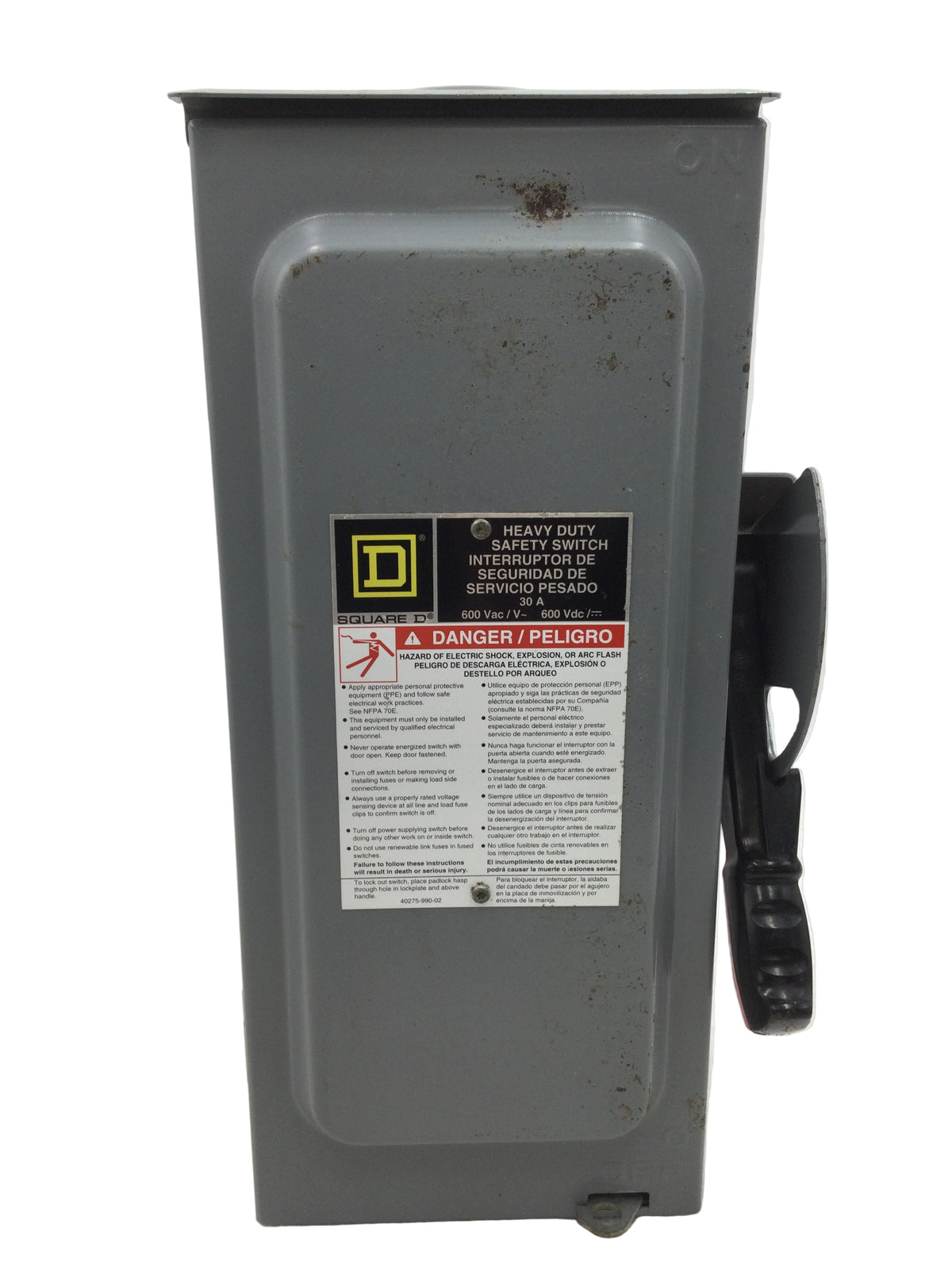Interruttore Sicurezza Square D H361NRB – 30A 600V 3P NEMA 3R – Nuovo, Uso Gravoso