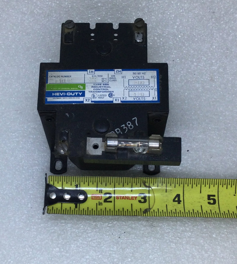 General Signal HEVI-DUTY E105C Type SBE Industrial Control Transformer 120/600 V 0.105 KVA