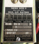 Square D 8536 Type BO-2 Series A Form S  NEMA Size 0 motor starter