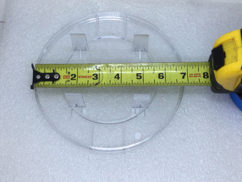 Meter Blank, Meter Stack Blank Cover Only 7" Diameter, Plastic, Clear