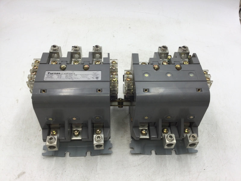 Furnas 43IP32A*E Reversing Contactor 115 Amp 600V Size 3-1/2 Series A 3-Phase