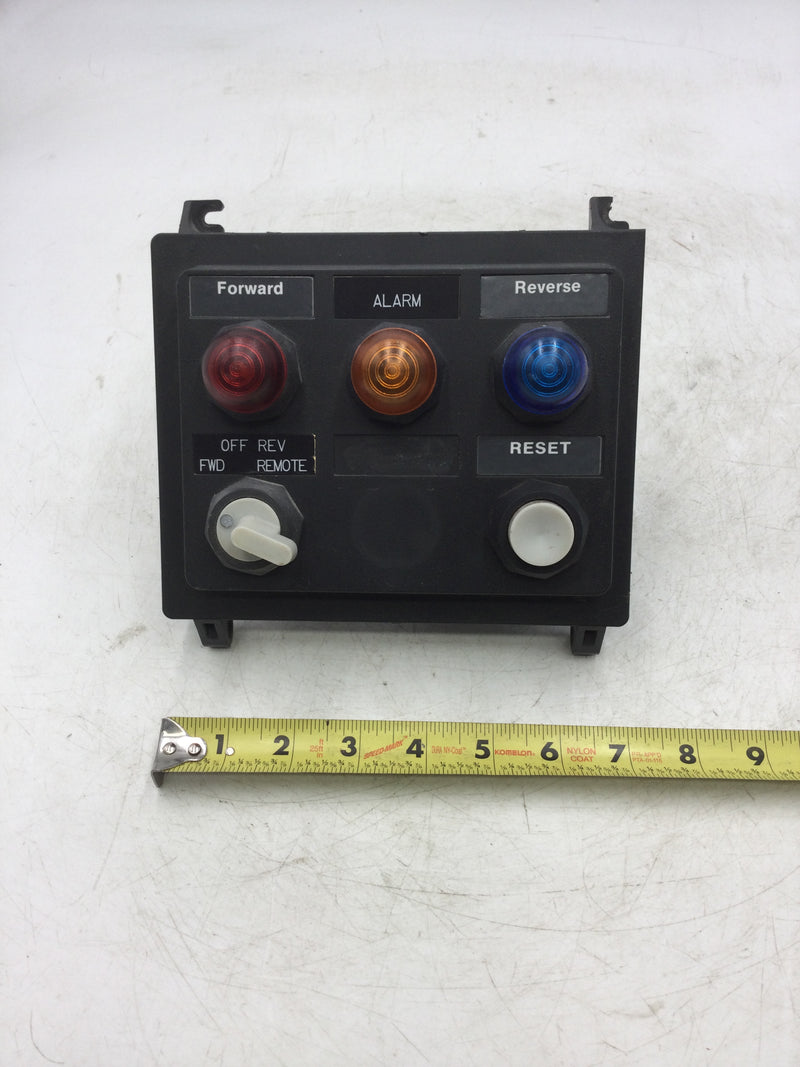 Westinghouse MCC Cabinet Control Panel w/1 Forward, Off, Reverse, Remote Button and Forward, Alarm and Reverse Flashing Lights