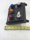 Westinghouse MCC Cabinet Control Panel w/1 Forward, Off, Reverse, Remote Button and Forward, Alarm and Reverse Flashing Lights