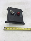 Westinghouse MCC Cabinet Control Panel w/Off, Hand and Remote Control and Flashing Red Run Light