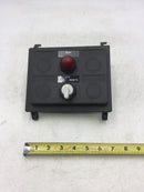 Westinghouse MCC Cabinet Control Panel w/Off, Hand and Remote Control and Flashing Red Run Light