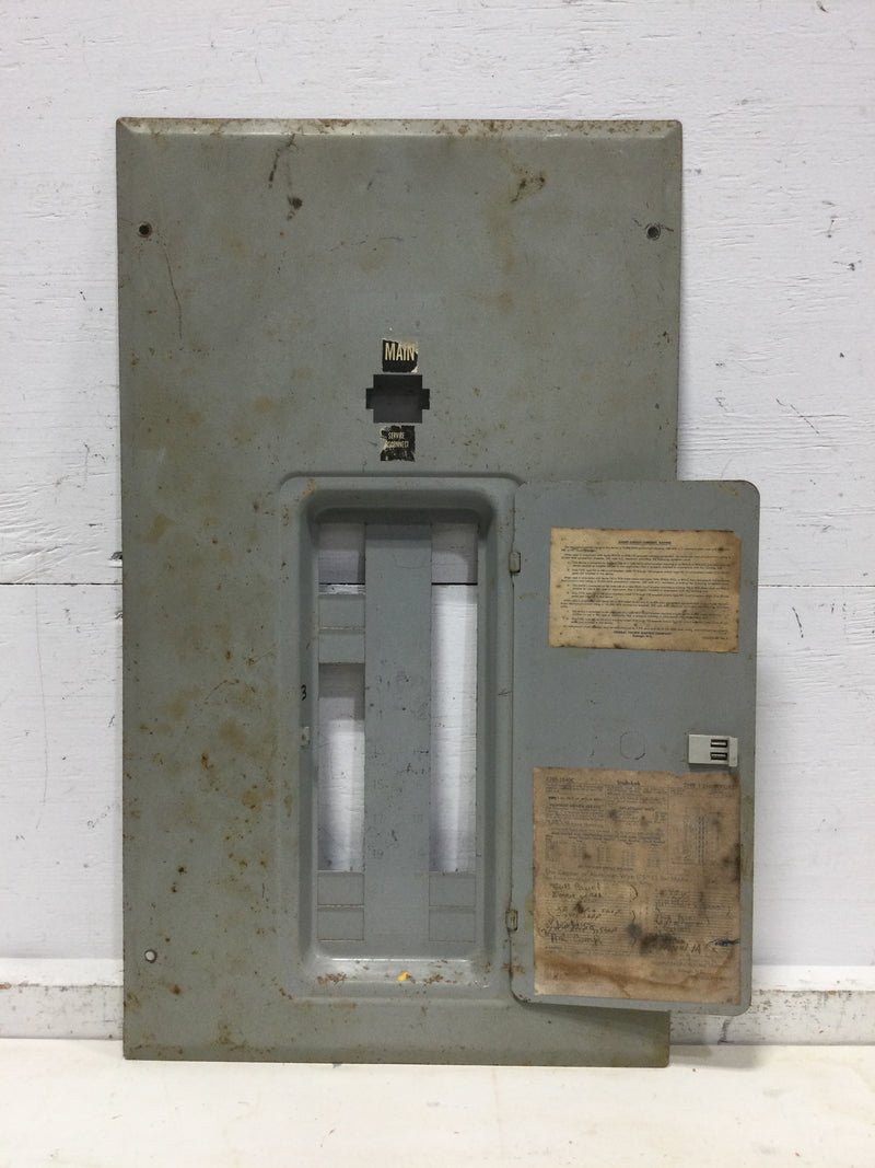 FPE X200-2040C 200 Amp 24 Space 120/240V Panel Door w/Main 26 1/4" x 15 1/4"