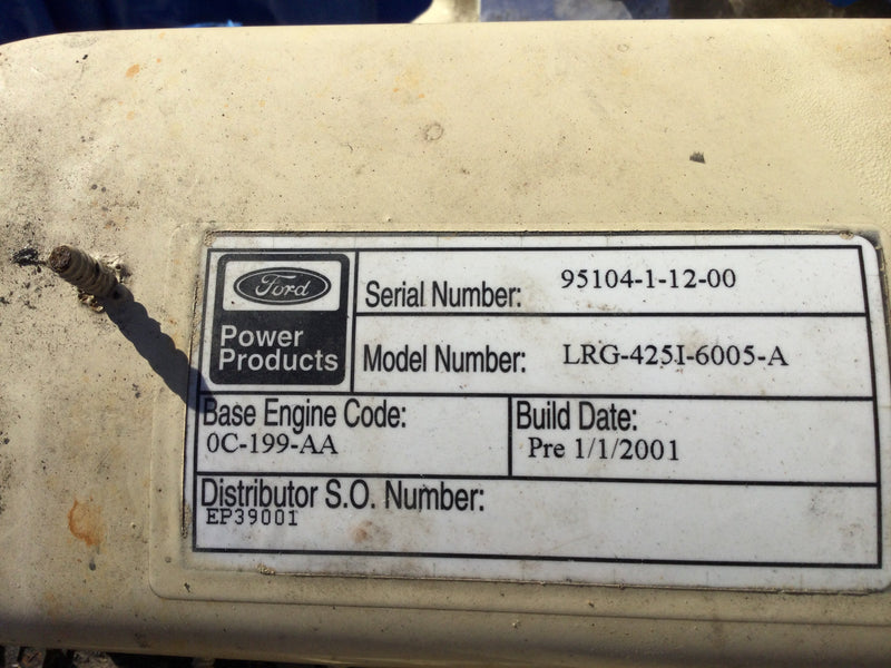 Kohler 20RZ Generator -  Ford LRG-425I-6005-A Starter -  Mototcraft F87U