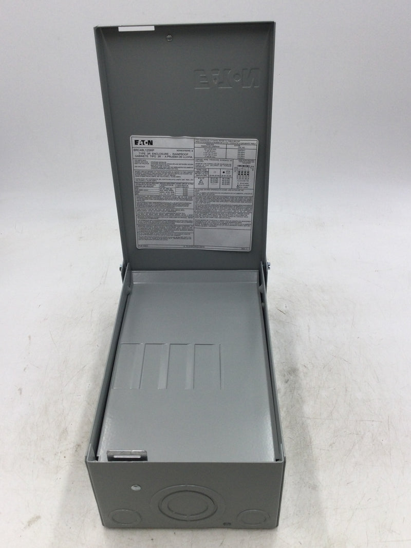 Eaton BRC48L125RP 125 Amp 4-Space 8-Circuit Main Lug NEMA 3R Outdoor Load Center
