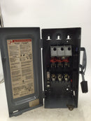Square D D322N 60 Amp 3 Pole 120/240V Fusible Nema1 Safety Switch