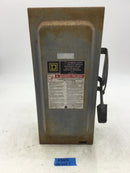 Square D D322N 60 Amp 3 Pole 120/240V Fusible Nema1 Safety Switch
