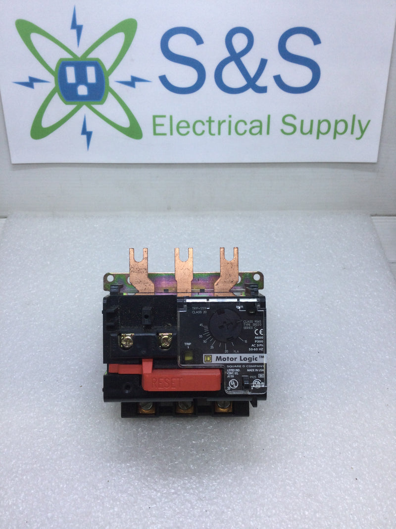 Square D 9065 Type SR220 Motor Logic Overload Relay Module 15-45 Amps Series C