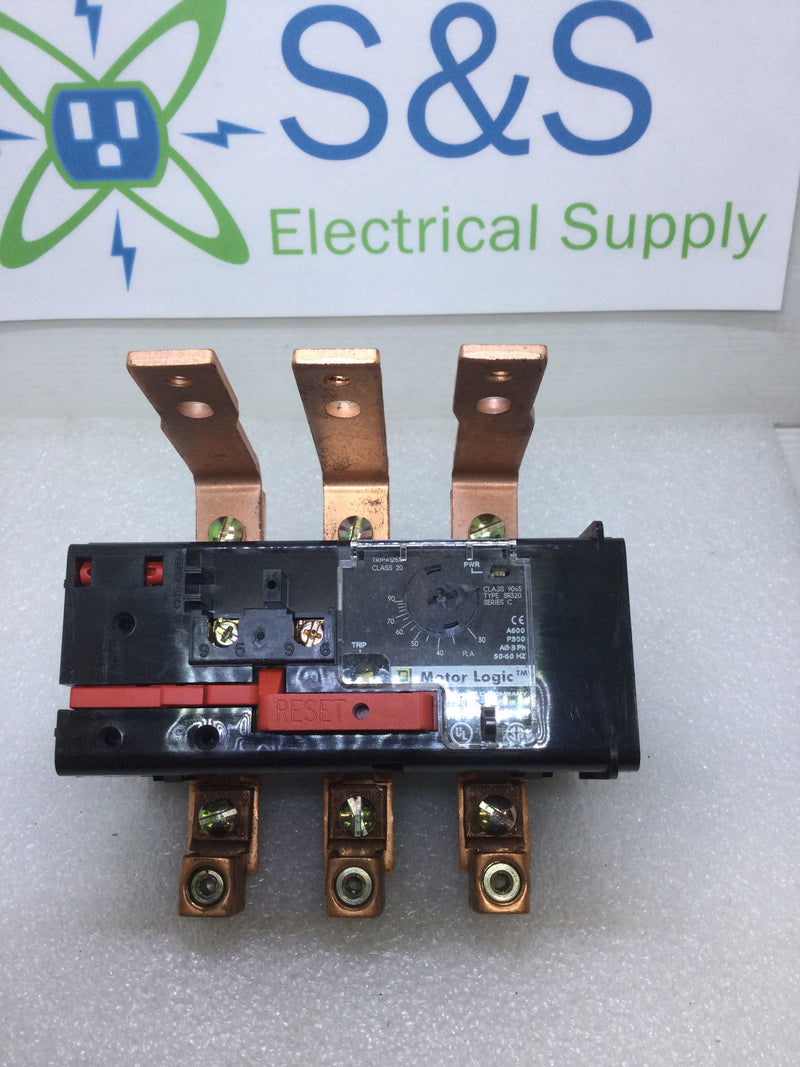 Square D 9065 Type SR320 Motor Logic Overload Relay Module 30-90 Amps Series C