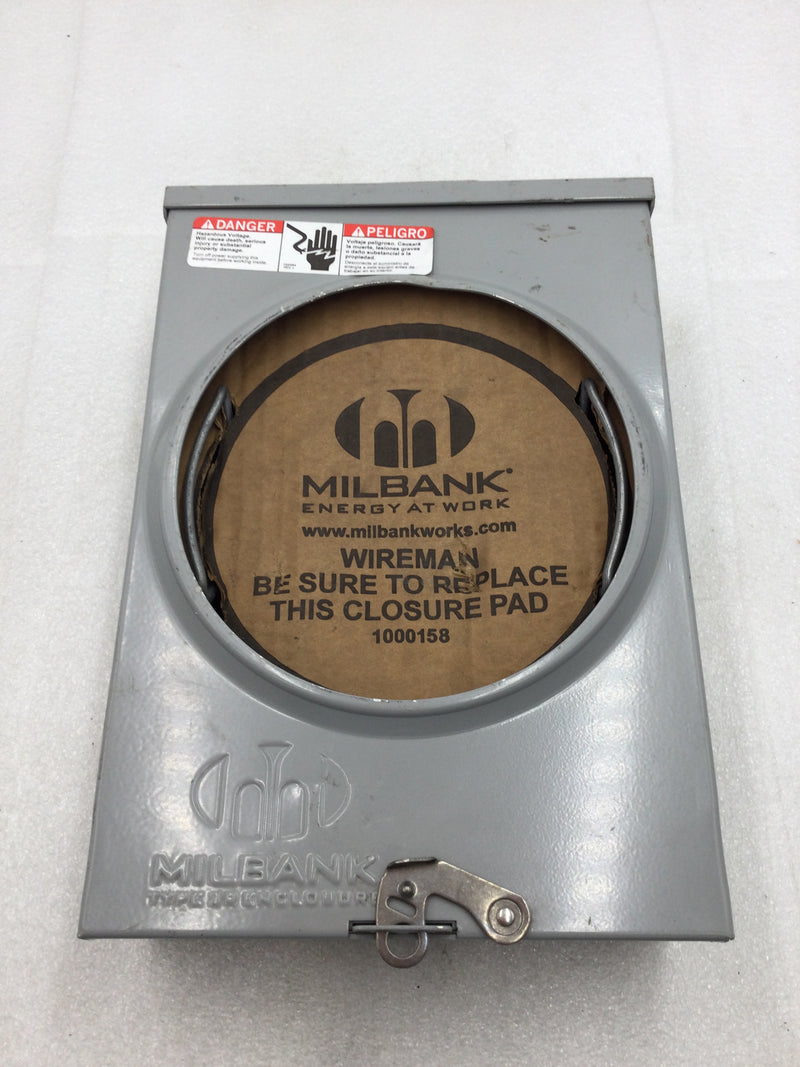 Milbank UAP8435-XL-TG-HSP 125 Amp 4 Terminal 1 Phase 600V Meter Socket