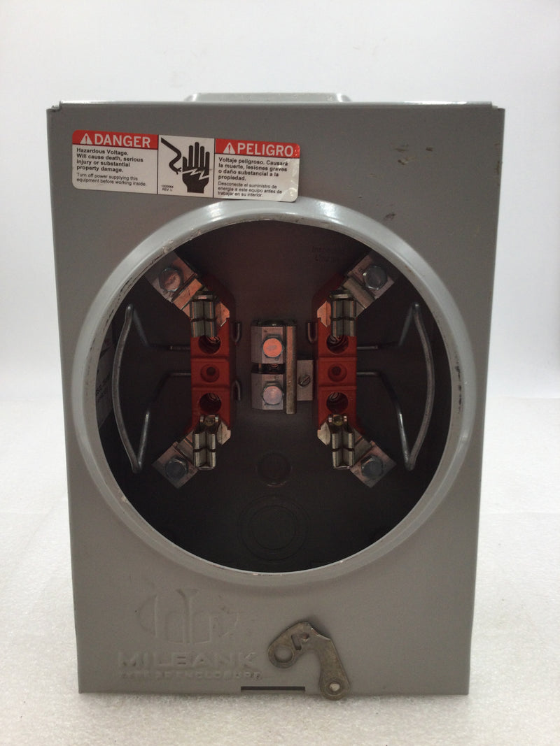 Milbank UAP8435-XL-TG-HSP 125 Amp 4 Terminal 1 Phase 600V Meter Socket