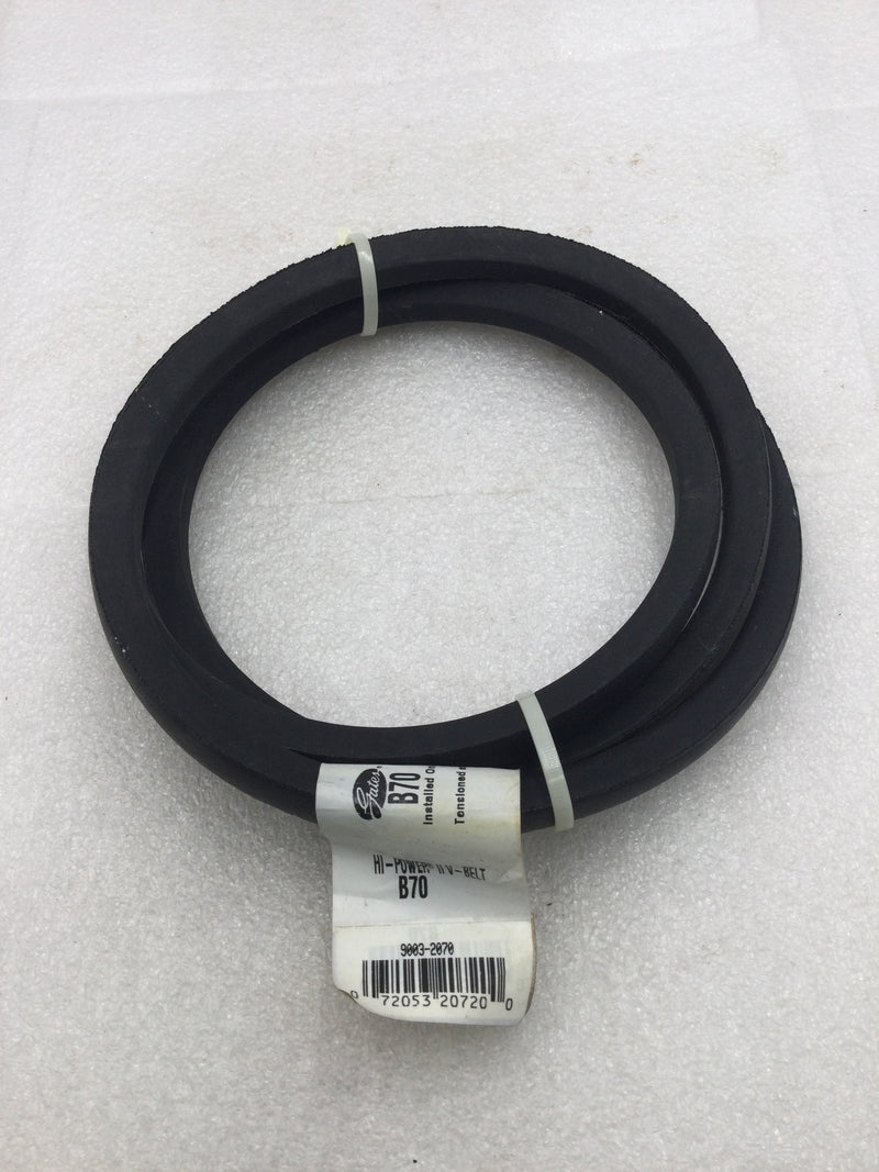 Gates B70 9003-2070 HI-POWER II V-Belt 73" Outside Length